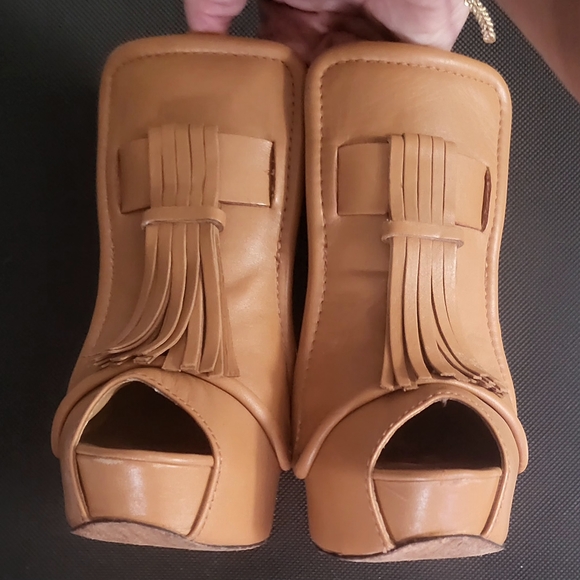 L.A.M.B. Shoes - L.A.M.B. Tan Nathan Tassle Bootie